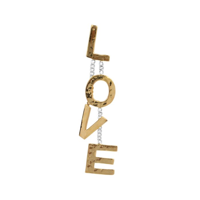 BB earring Letter Love Stud silver & gold plated (1)