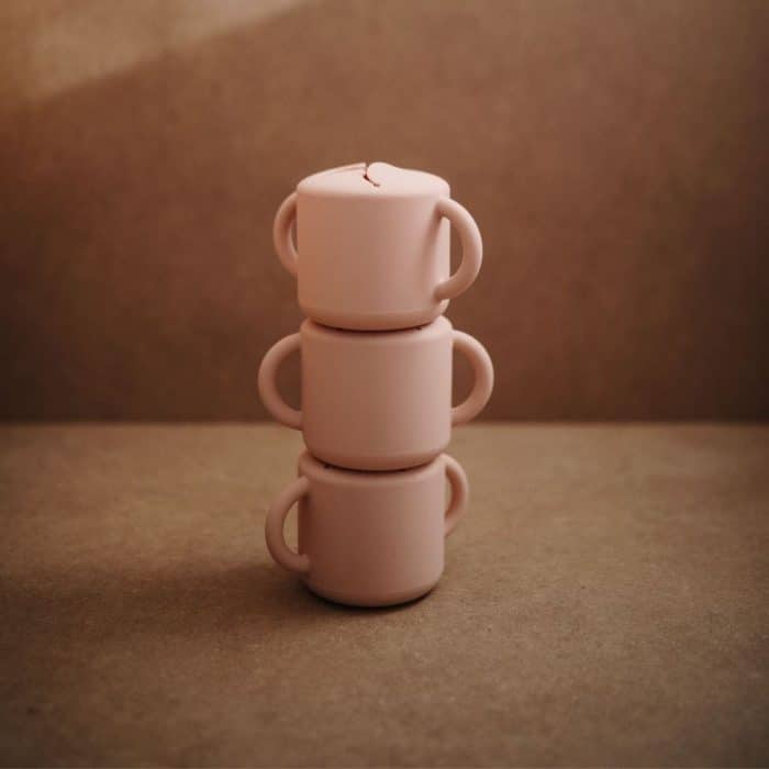 Mushie Snack Cup Silicone Blush