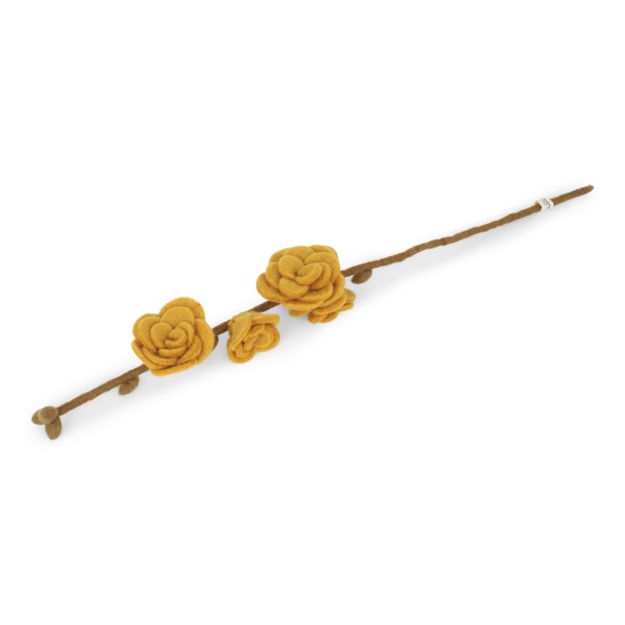 Gry Felt branch with Yellow Roses
