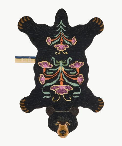 DG Blooming Black Bear Rug Large