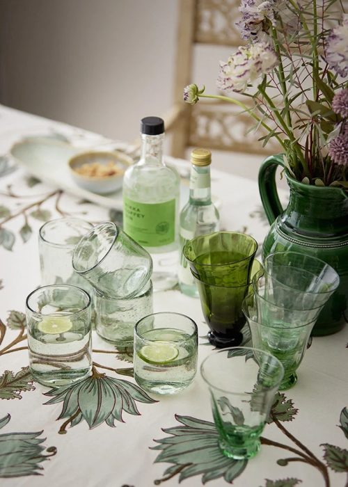 Water Glass Trellis Ivy set/2