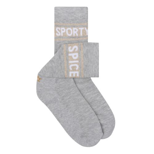 BB Socks Light Grey Gold Sporty Spice Stripes