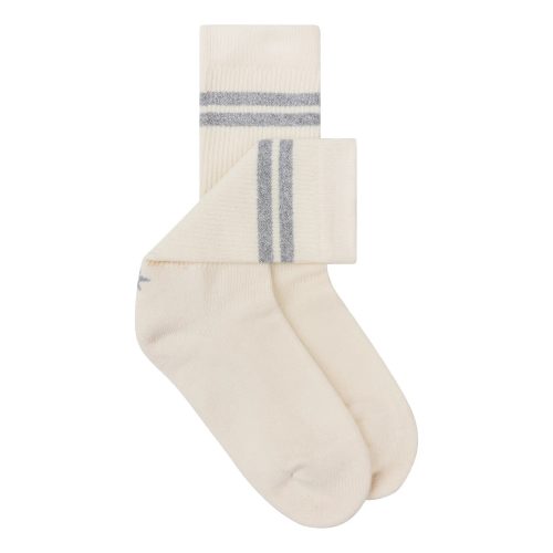 BB Socks Off-White Silver Stripes