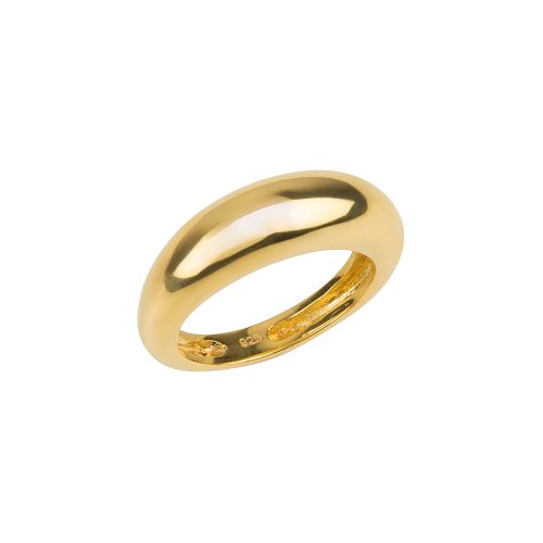 BB Thick Ring Gold Plated size 16