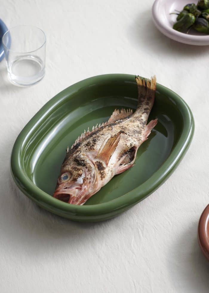 HAY Barro Oval Dish Large Green