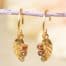 MJ earring hang leaf Nigella amethyst