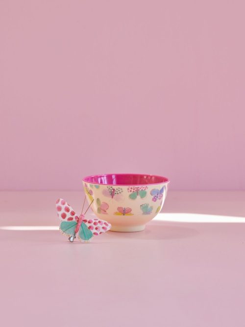 Rice melamine bowl small butterfly