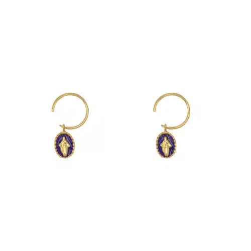 Maria open ring gold purple per stuk