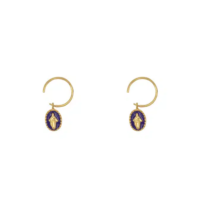 Maria open ring gold purple per stuk