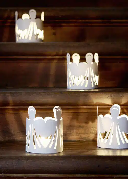 Candleholder Angel white
