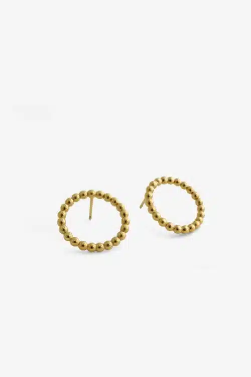 Oorbellen Bubbles Round verguld
