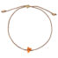 Resin Heart Bracelet Neon Orange Gold Plated