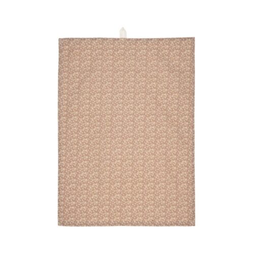 Theedoek Beate met wit/gele bloemetjes