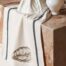 Theedoek met Oesterprint Goud