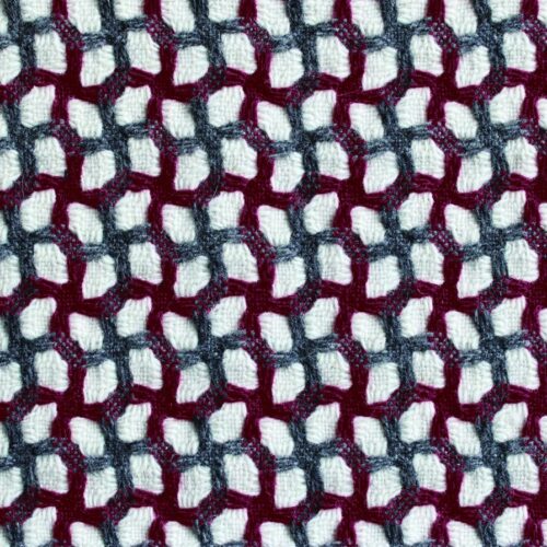 Blanket Wool Gathering Bordeaux Grey