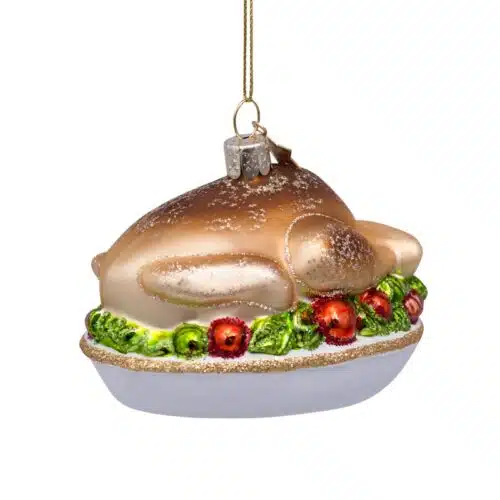 Glazen kerstdecoratie hanger Kalkoen