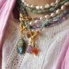 Knotted Pearl Beaded Necklace Long