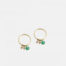 Oorbellen Hoop Beads groen/roze