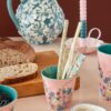 Rice melamine cup Flower Collage