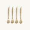 Theelepel Stella Feather set/4 brass