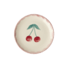 Gebaksbordje - Crème - Hand-painted Cherry