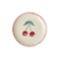 Gebaksbordje - Crème - Hand-painted Cherry