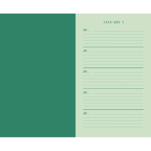 One line a day 5 year memory book Groen