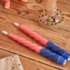 Rice twisted LED kaarsen marine blauw - koraal