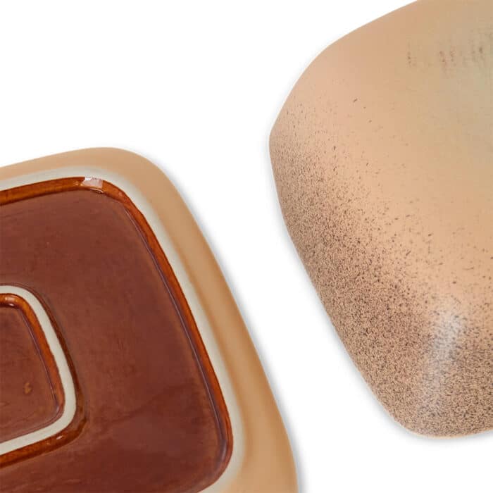 70's ceramic Butterdish Seabreeze