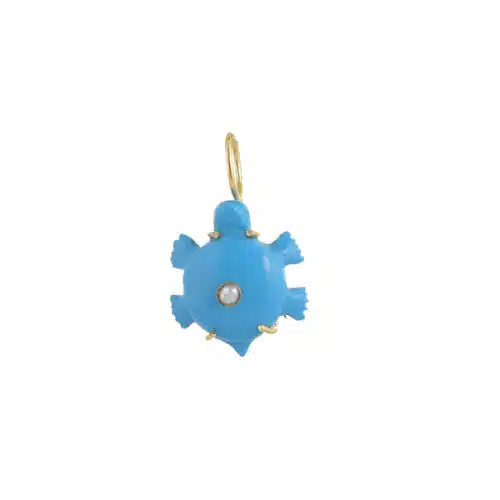 Bedel goldplated Turtle turquoise