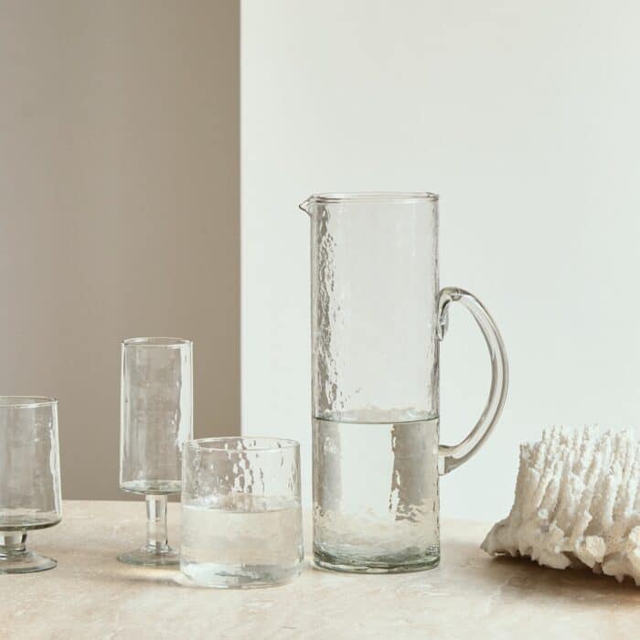 Champagneglas Hammered Transparant