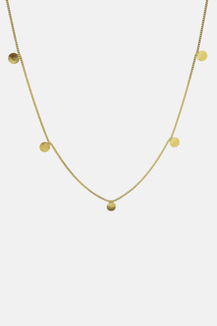 Ketting goud five discs