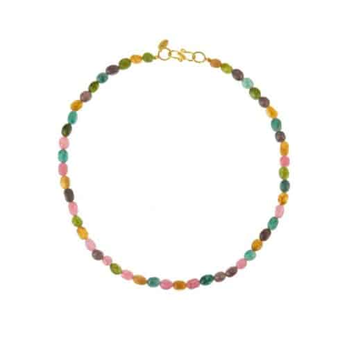 Multi Jade Stone Beaded Necklace