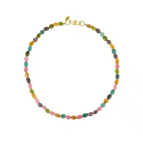 Multi Jade Stone Beaded Necklace