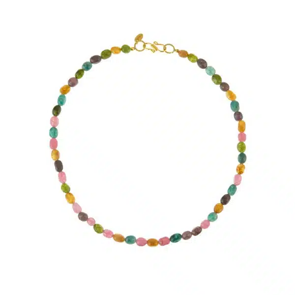 Multi Jade Stone Beaded Necklace