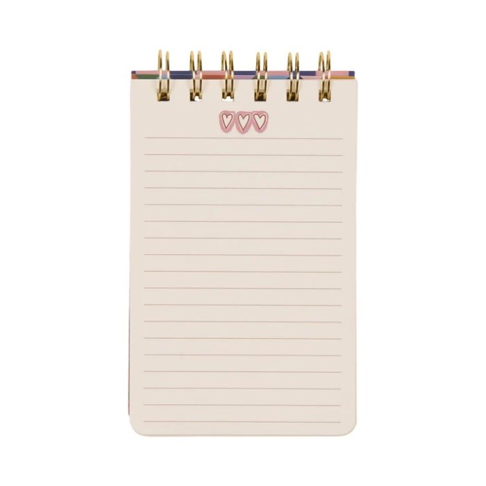 Notitieblok met spiraal Hearts