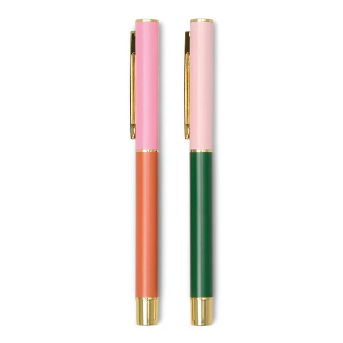 Pennenset Color Block Orange&Emerald