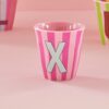 Rice Alfabet beker X roze streep
