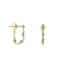 Balls emaille chain stud oorbellen Green