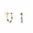 Balls emaille chain stud oorbellen Red