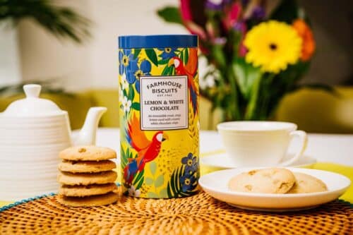 Blik Koekjes Tropical Citroen&WitteChocolade