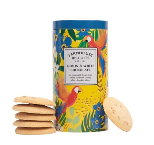 Blik Koekjes Tropical Citroen&WitteChocolade