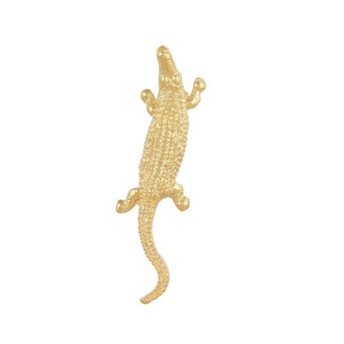 Broche goldplated Krokodil