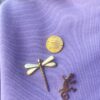 Broche goldplated Libelle