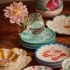Gebaksbordje - Crème - Hand-painted Vintage Flower