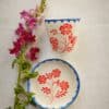 Gebaksbordje - Crème - Hand-painted Vintage Flower
