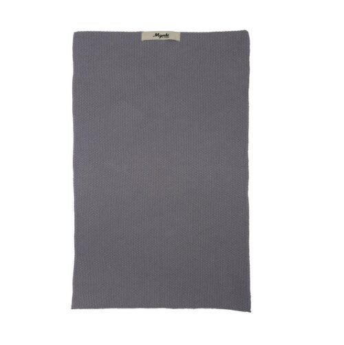 Handdoek Mynte donkergrijs gebreid