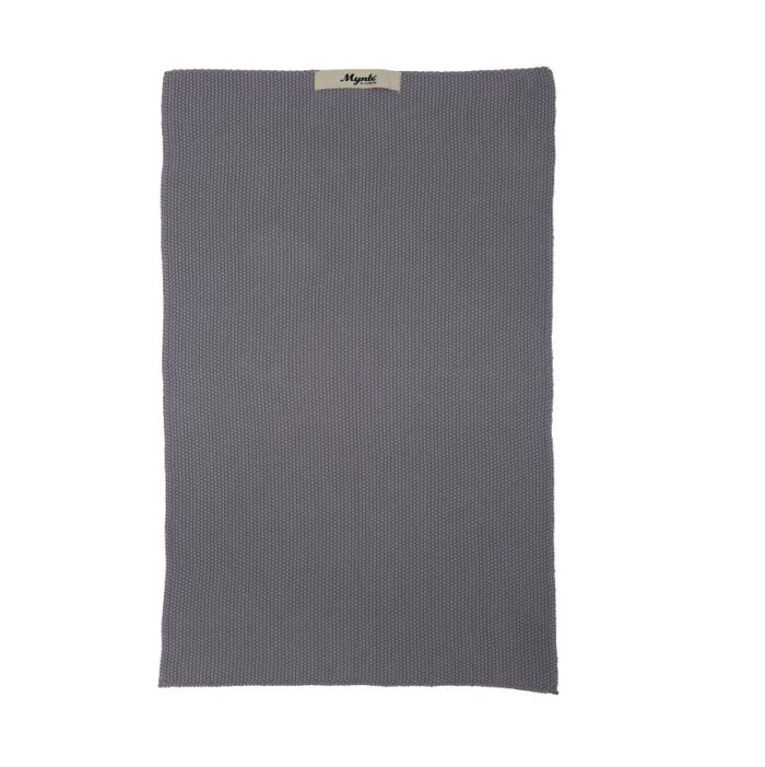 Handdoek Mynte donkergrijs gebreid