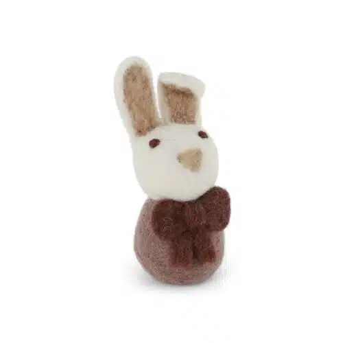 Hanger Vilt Bunny met strik roze