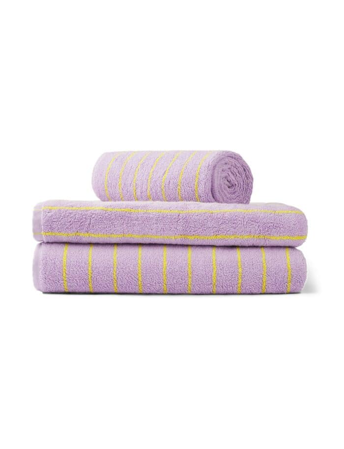 Naram Handdoek Lilac&NeonYellow
